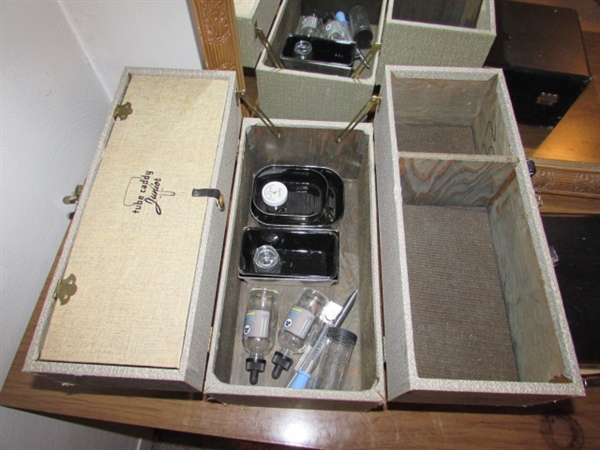 VINTAGE MICROSCOPE AND CHEMISTRY CASE
