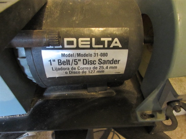 DELTA BELT/DISC SANDER ON STAND
