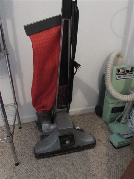 KIRBY UPRIGHT & HOOVER CANISTER VACUUMS WITH ACCESSORIES