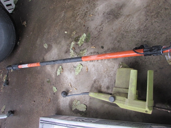 ELECTRIC POLE SAW, CHAINSAW AND A GUTTER CLEANING SET