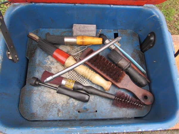 SMALL INDY PARTS WASHER AND BRUSHES