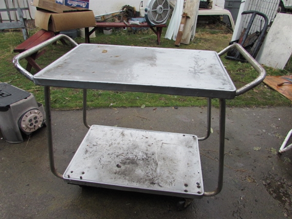 STAINLESS STEEL ROLLING CART