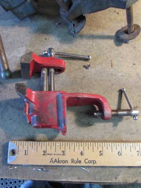 4 VISE/ANVIL & A SMALL VISE