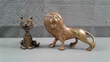 Brass Lion And Tiger