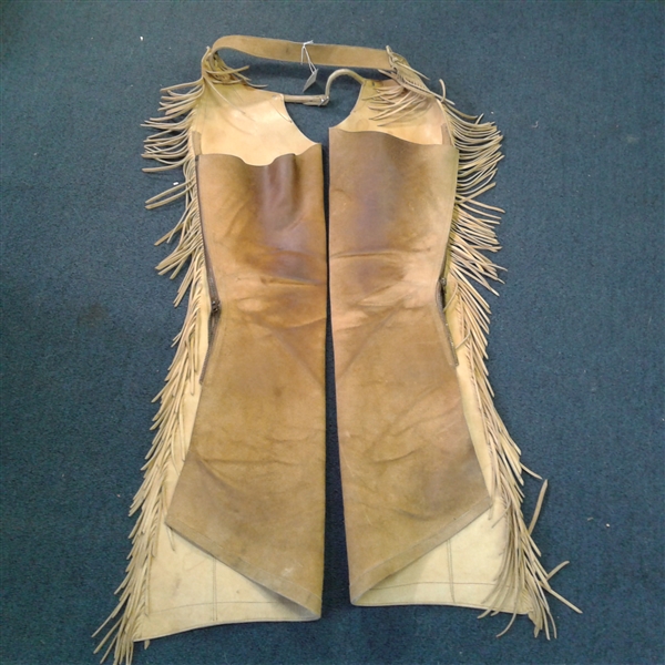 Vintage Leather Chinks/Chaps with Fringe