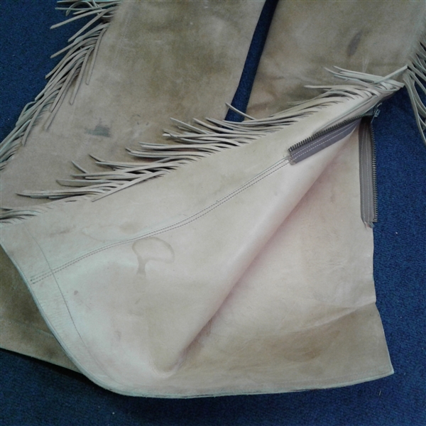 Vintage Leather Chinks/Chaps with Fringe