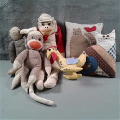 Vintage Handmade Stuffed Toys & Pillows