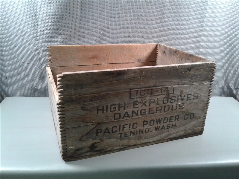 Vintage Pacific Powder Co Explosives Crate