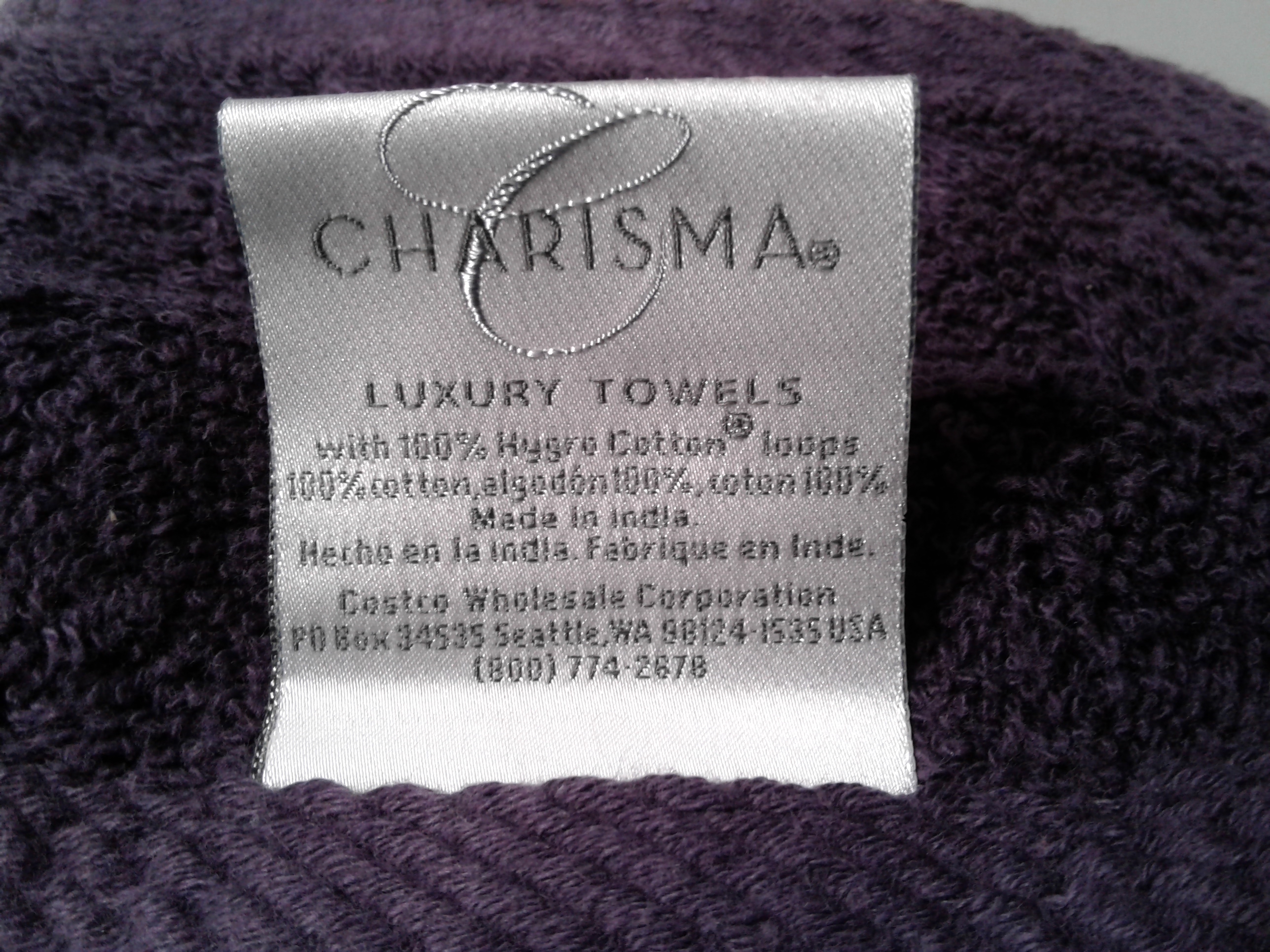 Lot Detail - Charisma Luxury Towels and Hand Towel Set- Eggplant