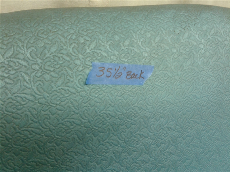 Vintage Upholstered Teal Rocking Chair