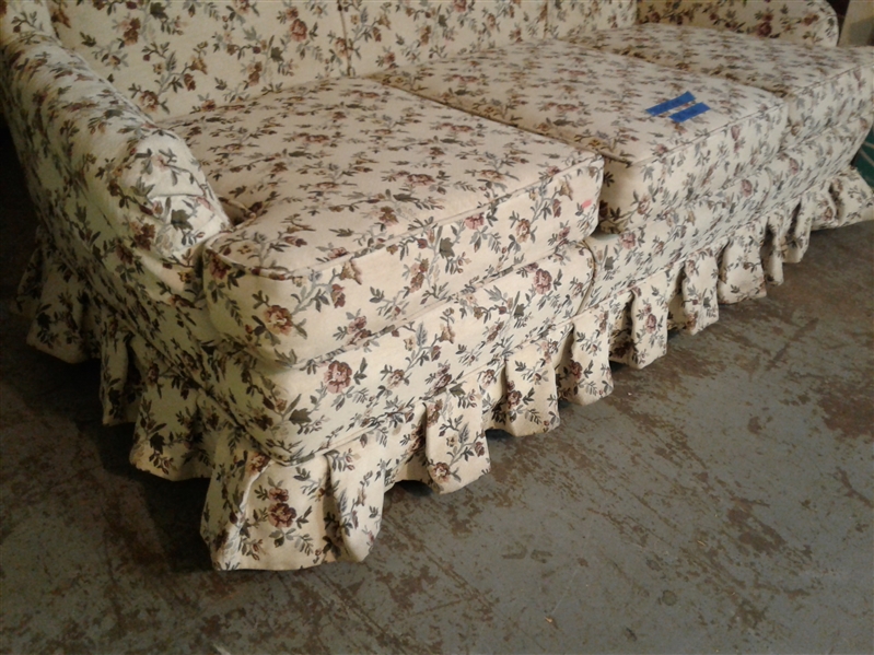 Vintage Floral Upholstered Couch