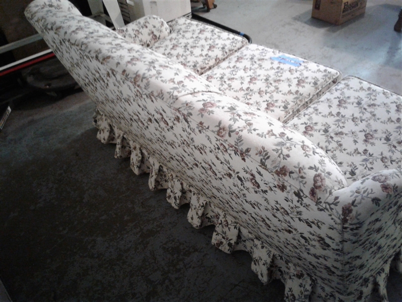 Vintage Floral Upholstered Couch