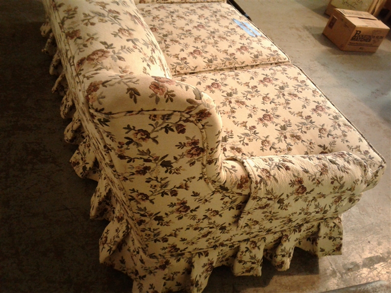 Vintage Floral Upholstered Couch