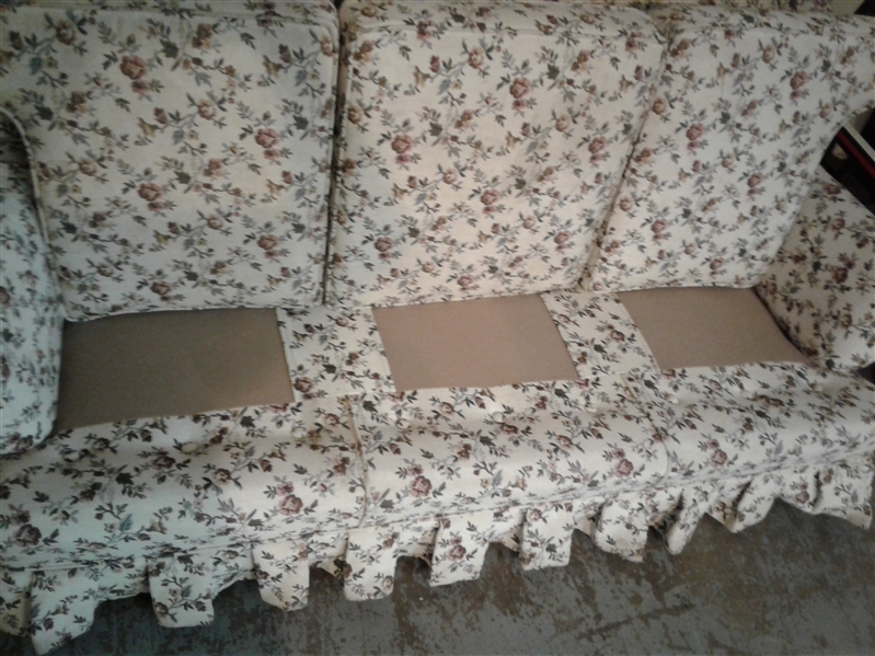 Vintage Floral Upholstered Couch