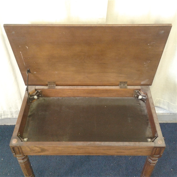 Vintage Wood Piano Bench