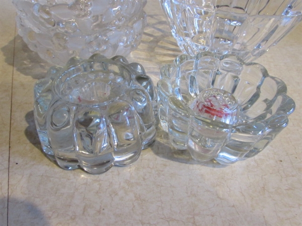 CUT GLASS ASSORTMENT INCLUDING LEAD GLASS