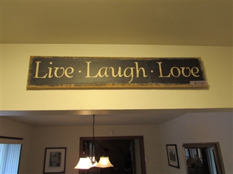 LIVE - LAUGH - LOVE BURLAP WALL ART