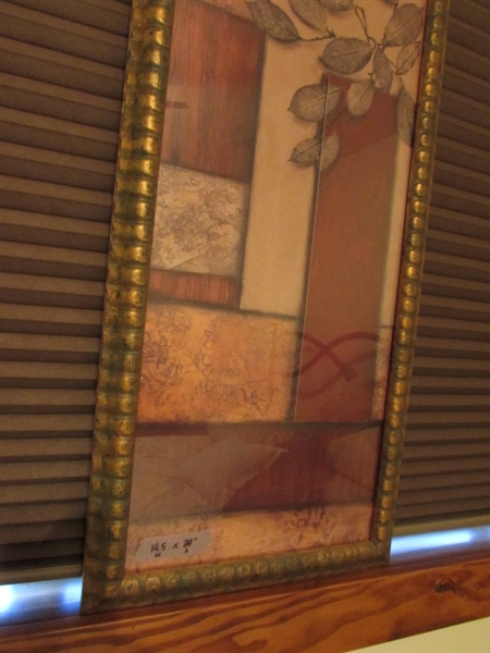 DECORATIVE MATCHING RUST AND COPPER COLORED ARTWORK