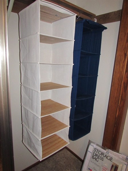 DRESS AND HANGING SHOE ORGANIZERS