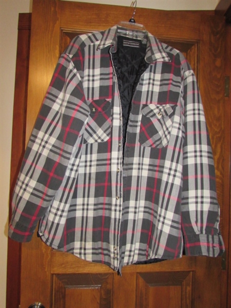 THREE (3) HEAVY DUTY MENS XL LONG SLEEVE FLANNEL SHIRTS