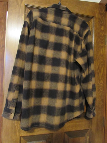 THREE (3) HEAVY DUTY MENS XL LONG SLEEVE FLANNEL SHIRTS