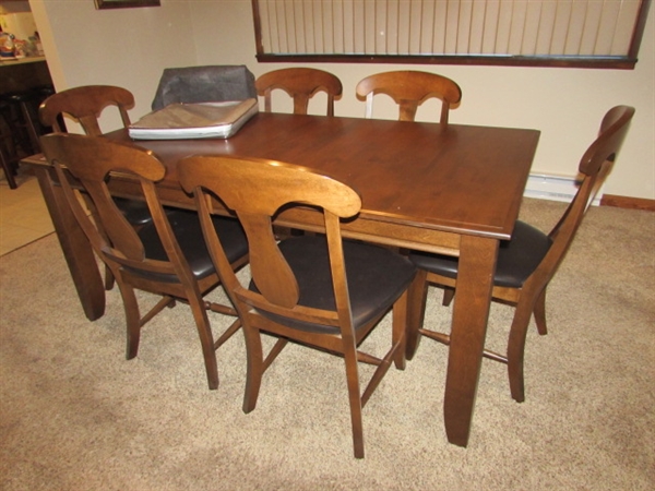 CANADEL DINING ROOM TABLE & 6 DINING CHAIRS