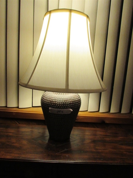 HAMMERED TABLE LAMP WITH SHADE 24 TALL