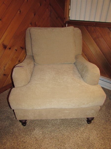 POTTERY BARN CARLISLE UPHOLSTERED ARMCHAIR