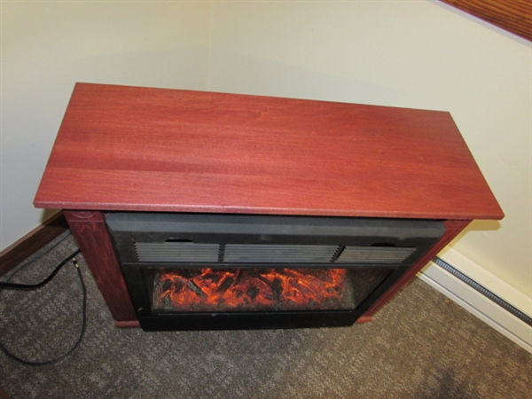 HEAT SURGE ELECTRIC FIREPLACE WITH AMISH MANTLE CRAFTED IN THE USA