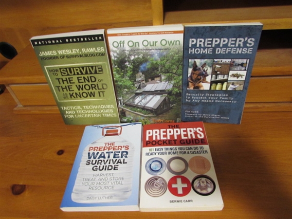 28 BOOKS ON PREPPING, CANNING, SURVIVAL, ETC & A SLEEK POCKET-SIZED LIFE-TOOL
