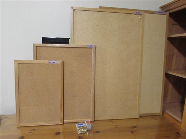 FOUR CORK BOARDS IN DIFFERENT SIZES
