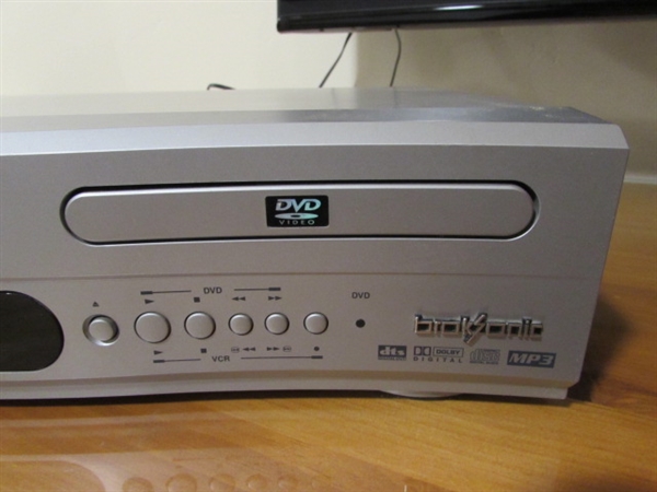 SAMSUNG DVD PLAYER & BROKSONIC DVD/VHS VCR MP3 PLAYER WITH REMOTES