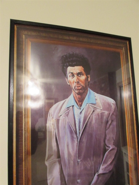 FRAMED KRAMER POSTER & NOVELTY LICENSE PLATE