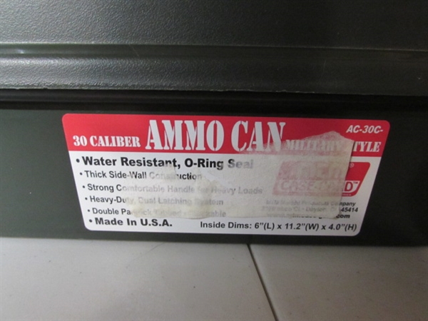 PLASTIC AMMO CANS, TOOLBOX & MISC