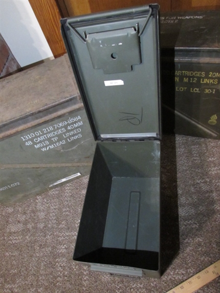 US MILITARY SECURE SEALING AMMO METAL BOXES (ALL EMPTY) - GREAT STORAGE BINS