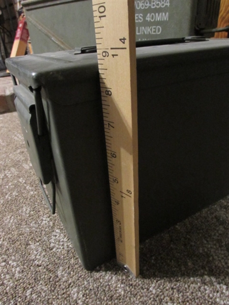 US MILITARY SECURE SEALING AMMO METAL BOXES (ALL EMPTY) - GREAT STORAGE BINS