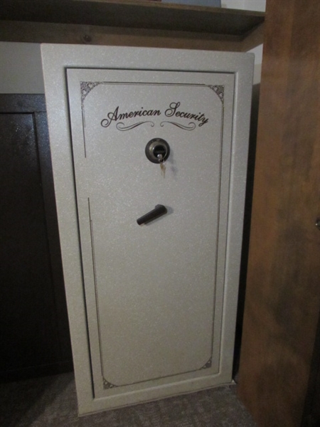 AMERICAN SECURITY GUN SAFE W/KEY AND COMBO