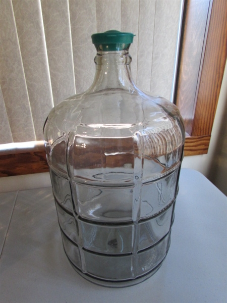 2 GLASS CARBOY WATER JUGS