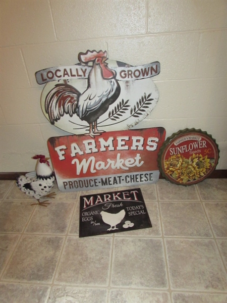 FARM SIGNS AND BUCKETS
