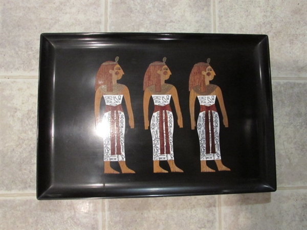 EGYPTIAN COUROC OF MONTEREY TRAY, FRUIT HOLDER & MORE