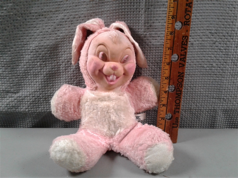 Vintage Ruth E. Newton Squeaky Toy & Columbia Toy Products Bunny