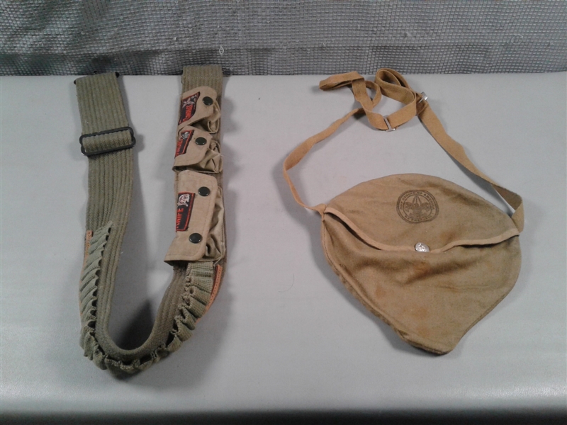 Vintage Boy Scouts Pouch and Utility Belt 