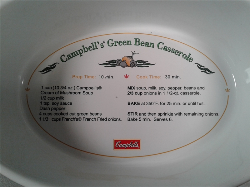 Campbells Classic Oval Casserole Dish