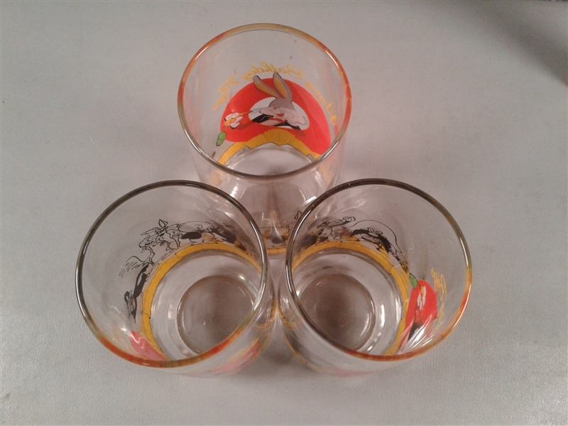 Set Of 3 Bugs Bunny 50th Anniversary Glasses