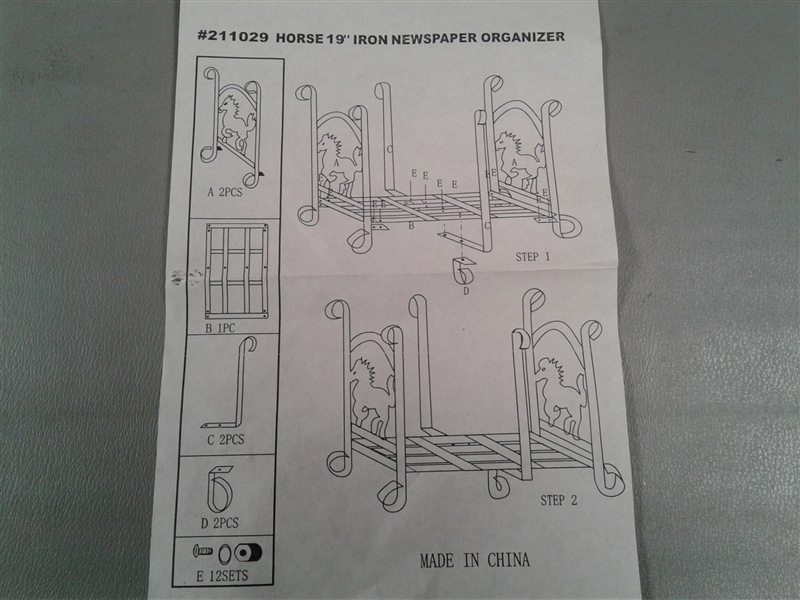 Metal Horse Newspaper Stand/Holder