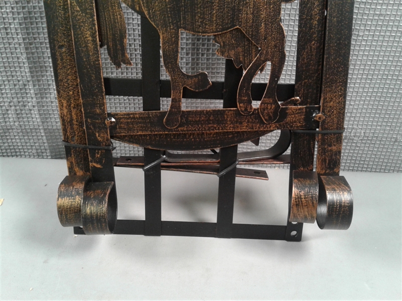 Metal Horse Newspaper Stand/Holder