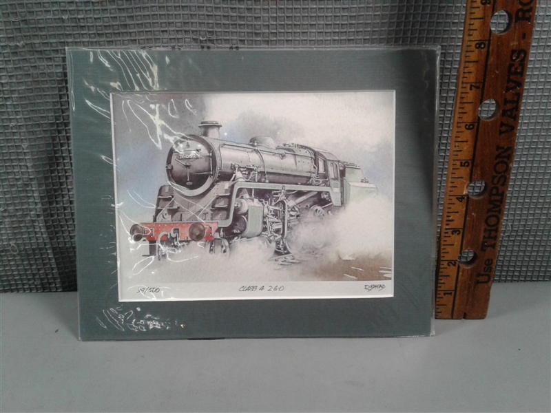 Set of 4 Numbered Train Prints