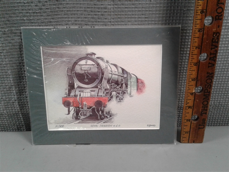 Set of 4 Numbered Train Prints