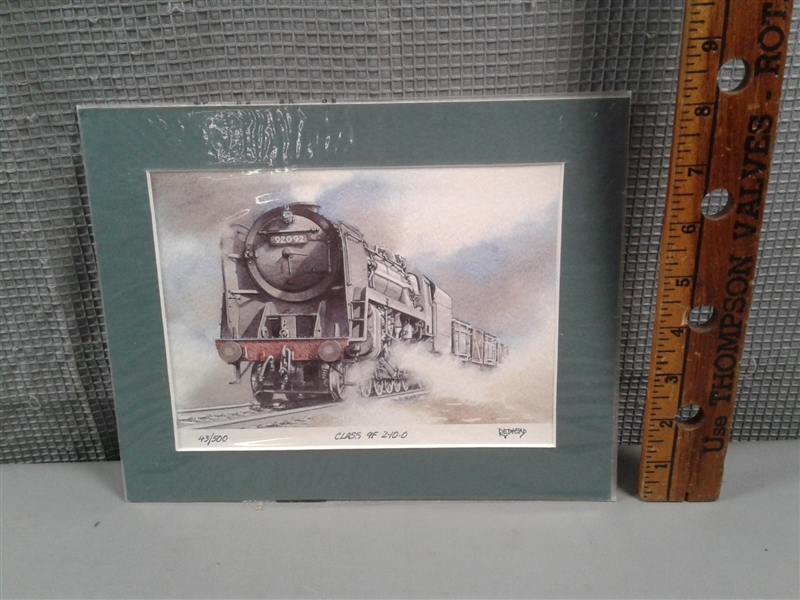 Set of 4 Numbered Train Prints