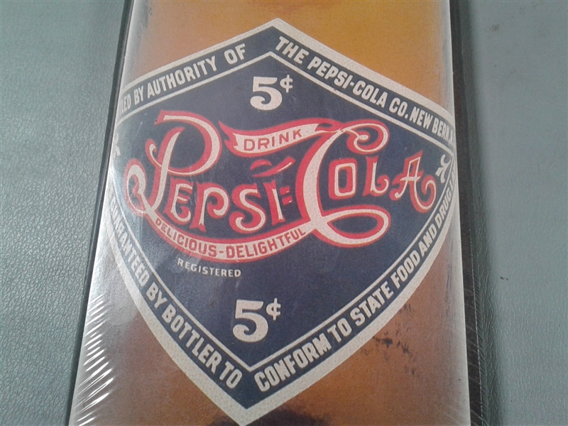 Wood Pepsi Cola Plaque with Thermometer